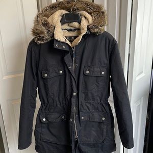 Barbour fleece lined coat - size 14